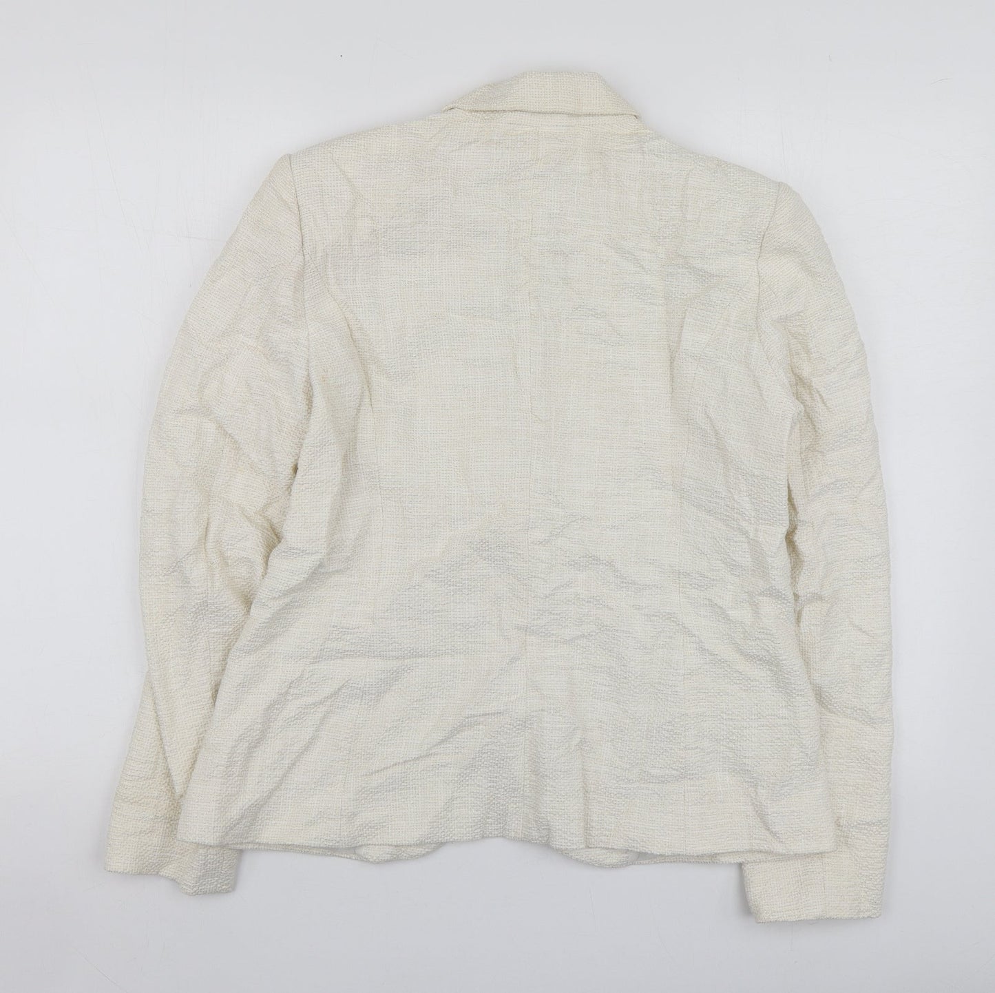 Hongo Womens Ivory  Cotton Jacket Suit Jacket Size 42