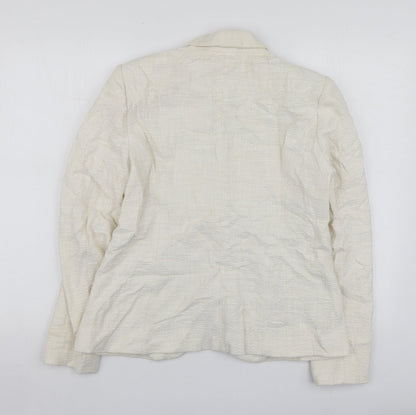 Hongo Womens Ivory  Cotton Jacket Suit Jacket Size 42