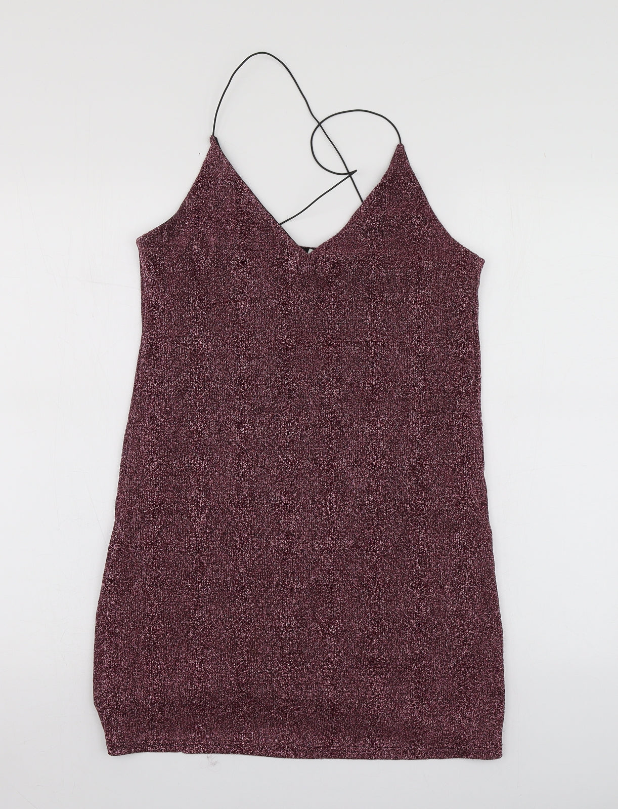 Womens UK Size M Sparkle & Fade Purple Basic Blouse