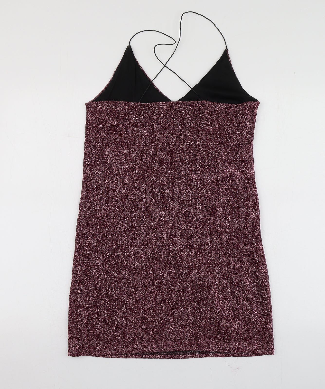 Womens UK Size M Sparkle & Fade Purple Basic Blouse