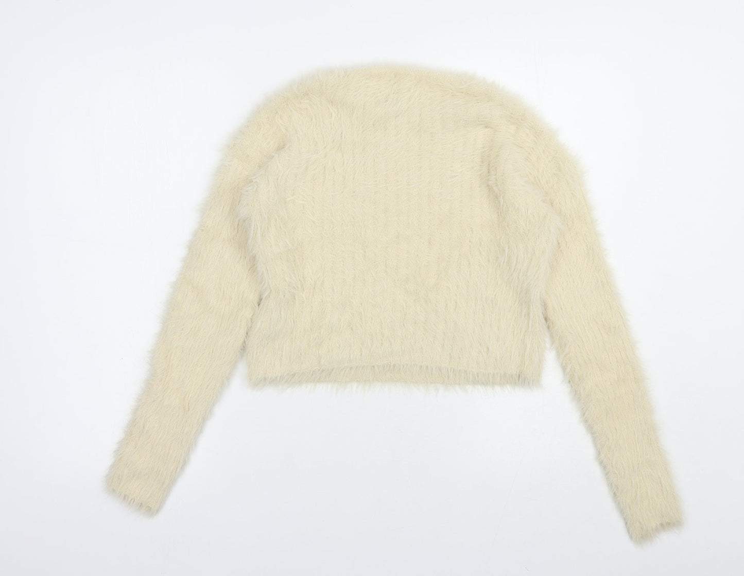 Womens UK Size XS Pull&Bear Beige Pullover Jumper
