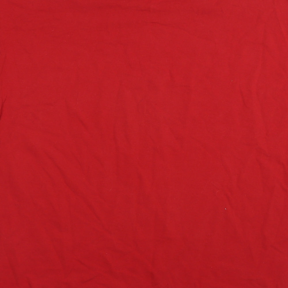 Mens UK Size L Fruit of the Loom Red  T-Shirt
