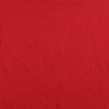 Mens UK Size L Fruit of the Loom Red  T-Shirt