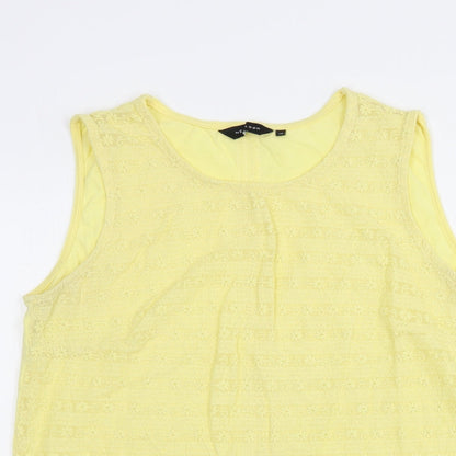 Womens UK Size 14 New Look Yellow Basic Blouse
