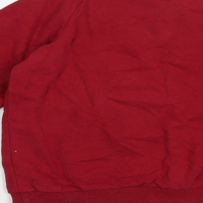 Primark Boys Red  Cotton Pullover Sweatshirt Size 6-7 Years  Pullover - Rudolph Christmas