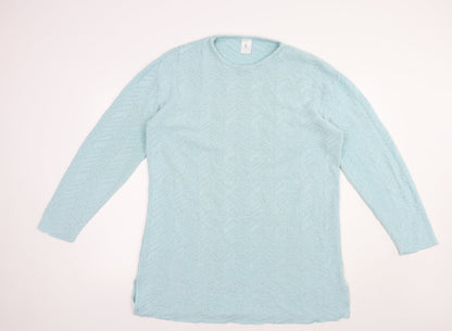 Womens UK Size 16 Fashion Extra Blue Tunic Jumper