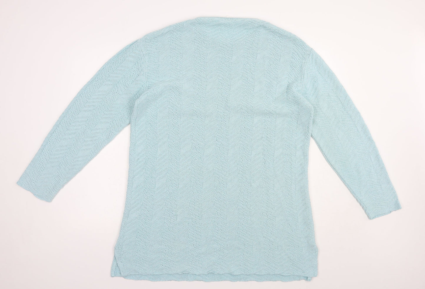 Womens UK Size 16 Fashion Extra Blue Tunic Jumper