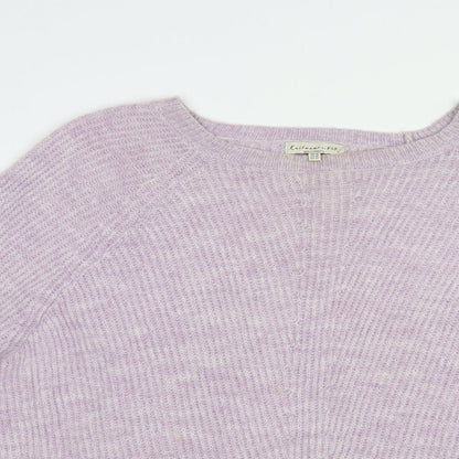 F&F Womens Purple Boat Neck  Acrylic Pullover Jumper Size 14