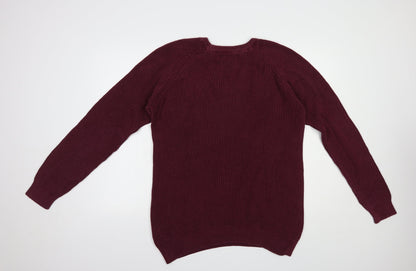 Matalan Mens Purple Crew Neck  Cotton Pullover Jumper Size L