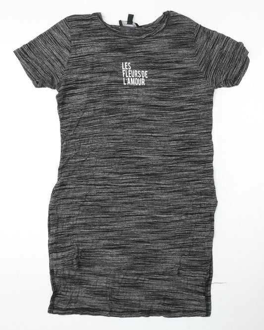 Womens UK Size 10 Atmosphere Grey Basic T-Shirt