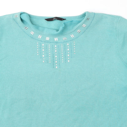 Womens UK Size L BM Blue Pullover Jumper