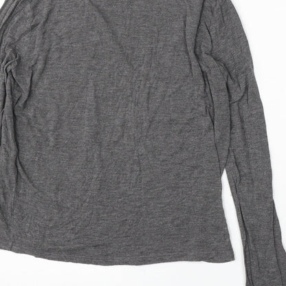 Zara Womens Grey Round Neck  Viscose Pullover Jumper Size L