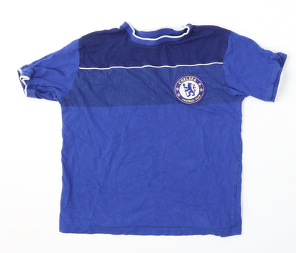 Chelsea FC Boys Blue  Cotton Basic T-Shirt Size 12 Years Round Neck