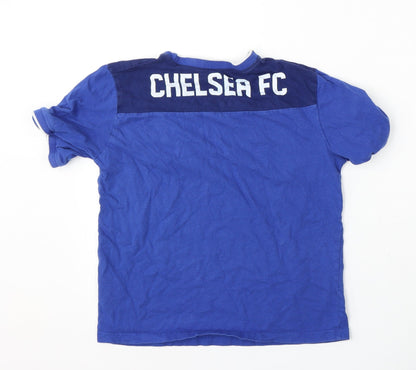 Chelsea FC Boys Blue  Cotton Basic T-Shirt Size 12 Years Round Neck