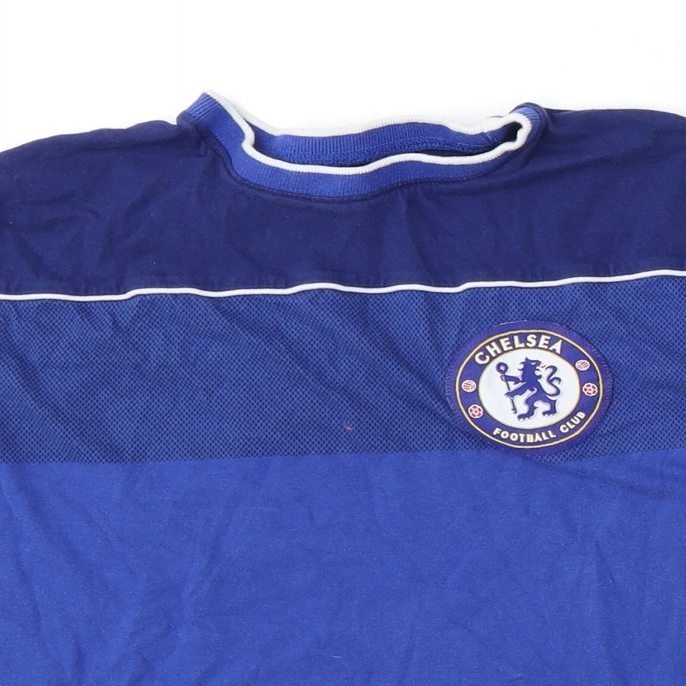 Chelsea FC Boys Blue  Cotton Basic T-Shirt Size 12 Years Round Neck