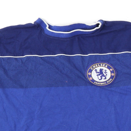 Chelsea FC Boys Blue  Cotton Basic T-Shirt Size 12 Years Round Neck
