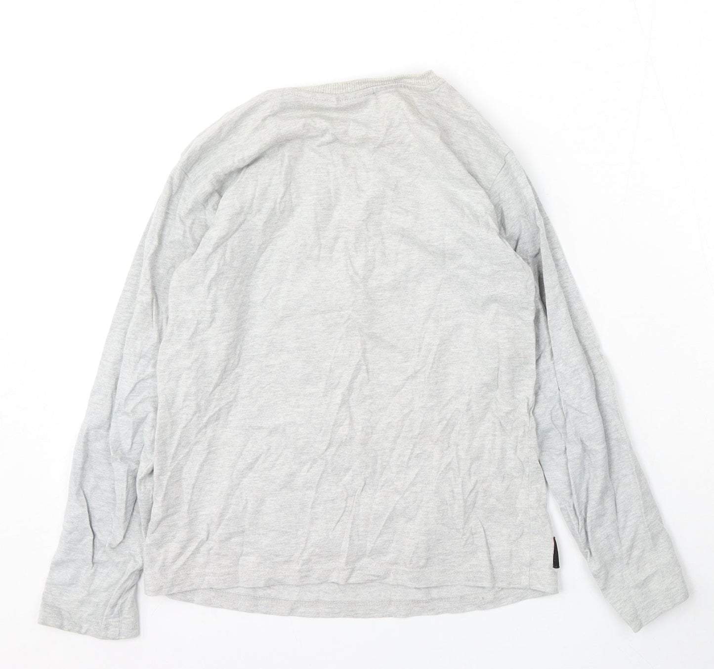 NEXT Boys Grey  Cotton Basic T-Shirt Size 9 Years Round Neck  - LEGO