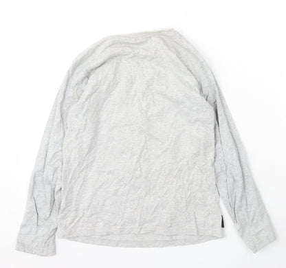 NEXT Boys Grey  Cotton Basic T-Shirt Size 9 Years Round Neck  - LEGO