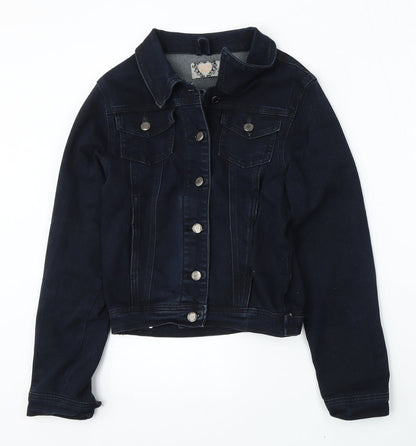 Boohoo Womens Blue   Jacket  Size 8  Button