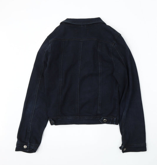 Boohoo Womens Blue   Jacket  Size 8  Button