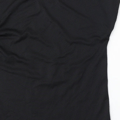 Reebok Womens Black  Polyester Basic T-Shirt Size M Round Neck