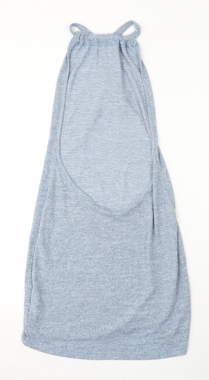 SheIn Womens Blue  Elastane Pencil Dress  Size S  Round Neck