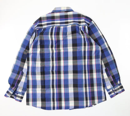 Mens UK Size L cargoquay Blue  Button-Up Long Sleeve Casual Shirt