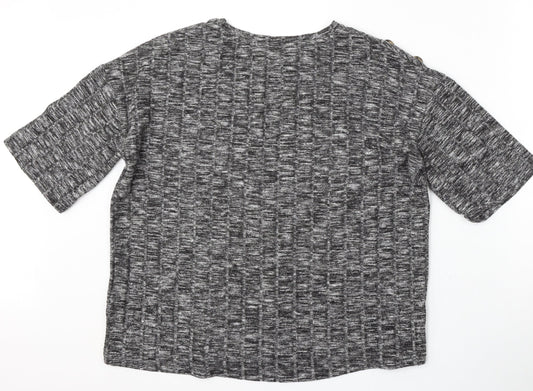 F&F Womens Grey Round Neck  Viscose Pullover Jumper Size 10