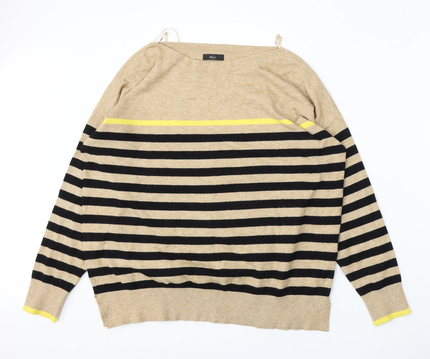 Womens UK Size 14 M&Co Beige Pullover Jumper