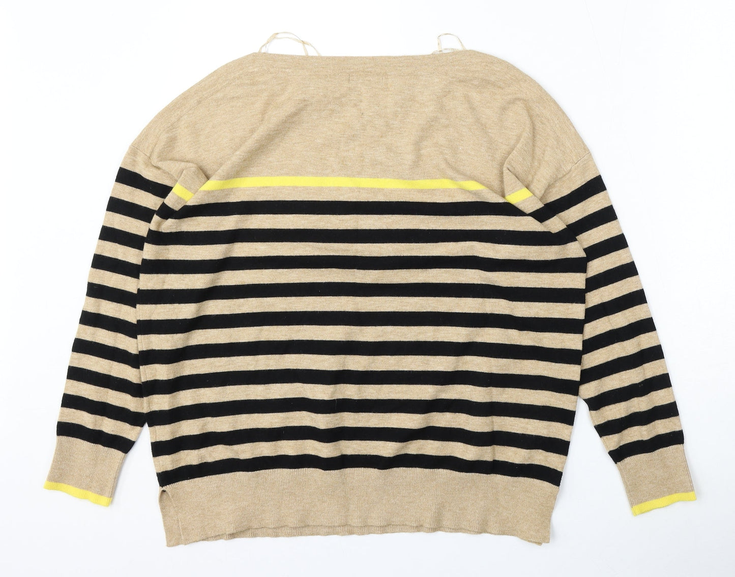 Womens UK Size 14 M&Co Beige Pullover Jumper