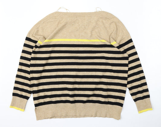 Womens UK Size 14 M&Co Beige Pullover Jumper