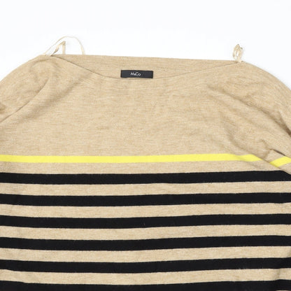 Womens UK Size 14 M&Co Beige Pullover Jumper