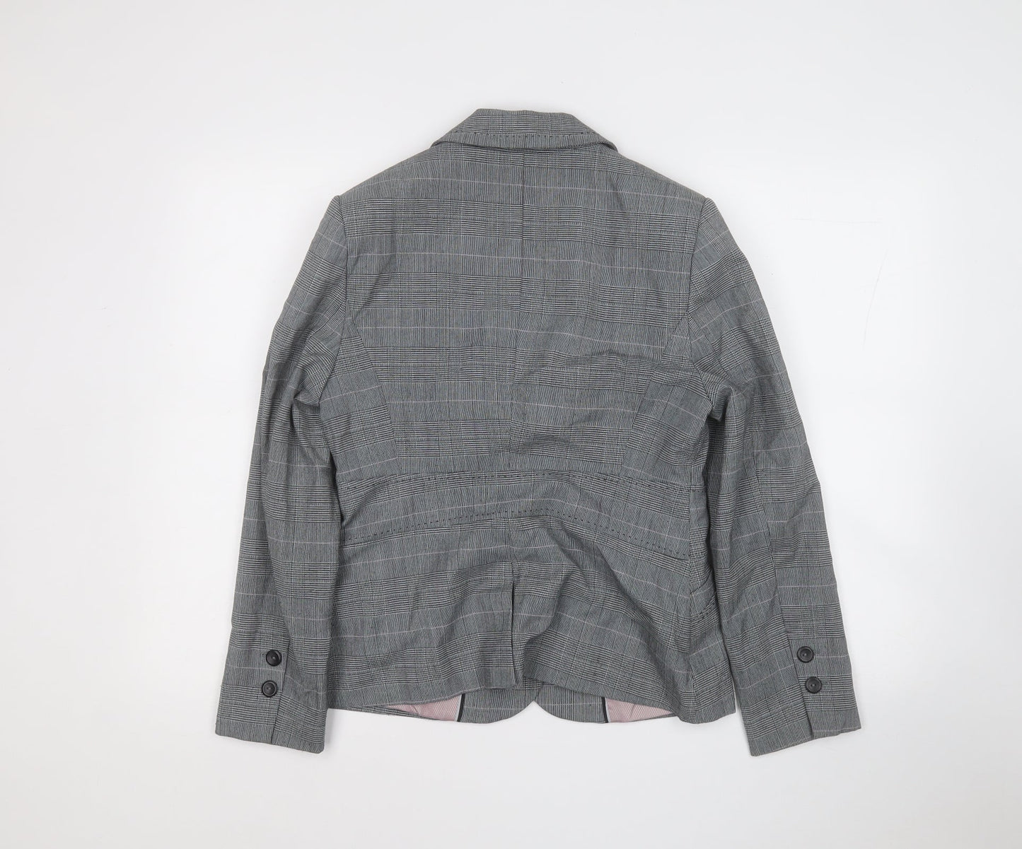 NEXT Womens Grey Plaid  Jacket Blazer Size 12