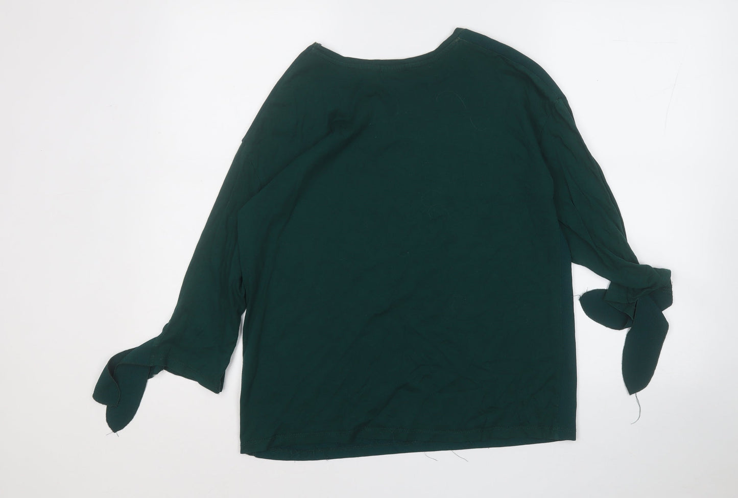 Womens UK Size M Stradivarius Green Basic Blouse