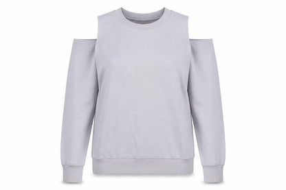 New Look Womens Grey  Cotton Pullover Sweatshirt Size 10