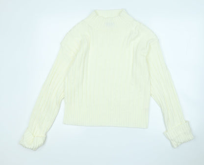 Womens UK Size M rebellious Yellow Henley Jumper