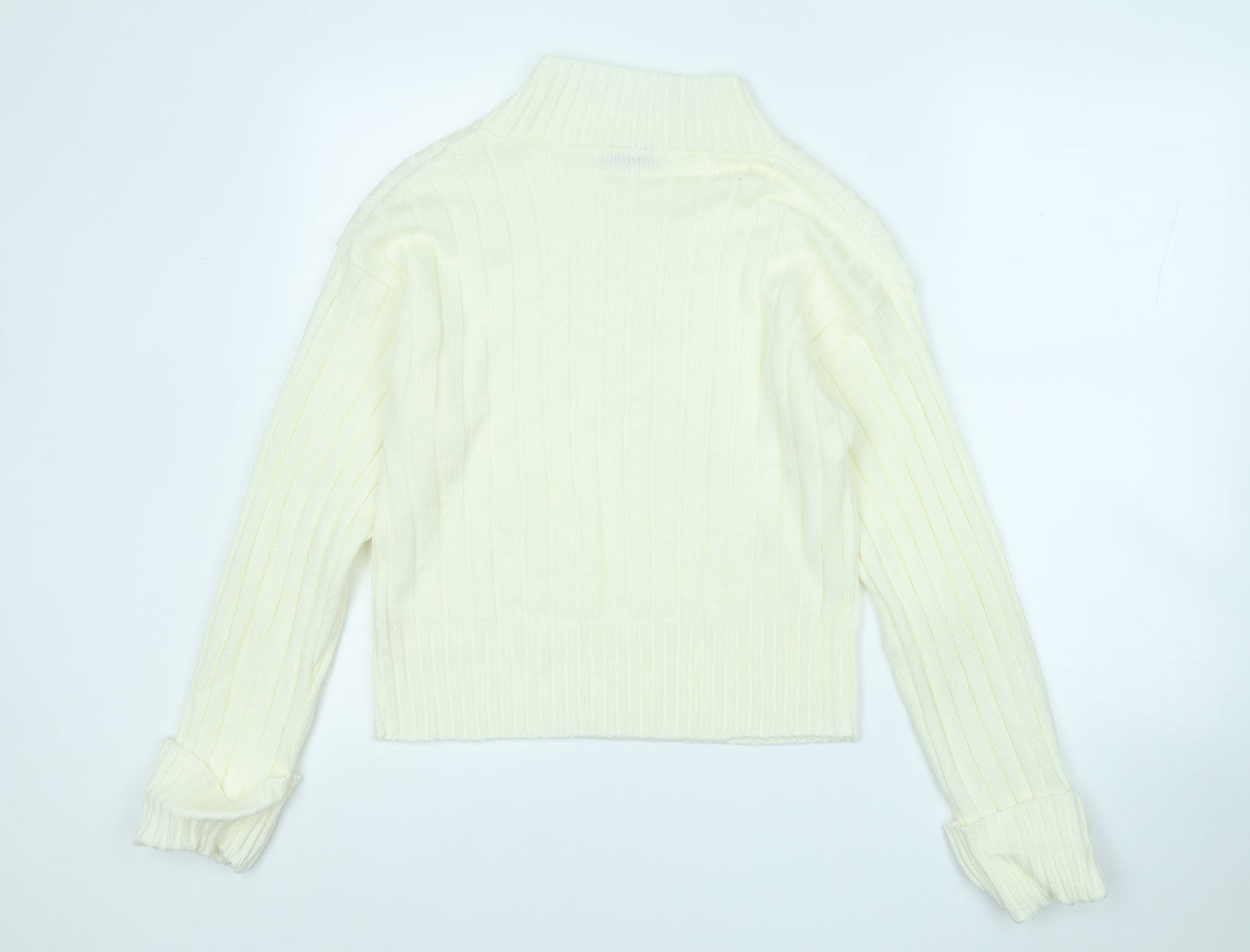 Womens UK Size M rebellious Yellow Henley Jumper