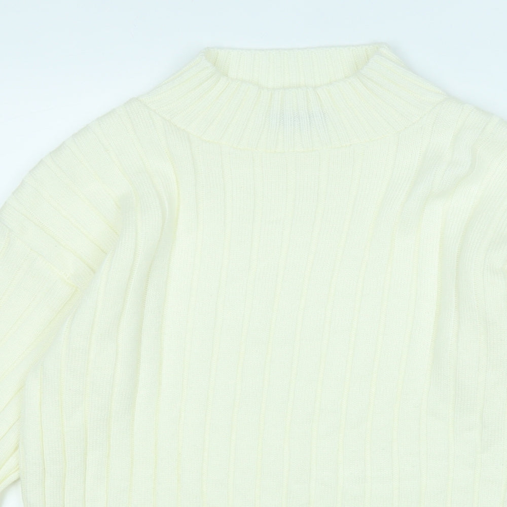 Womens UK Size M rebellious Yellow Henley Jumper