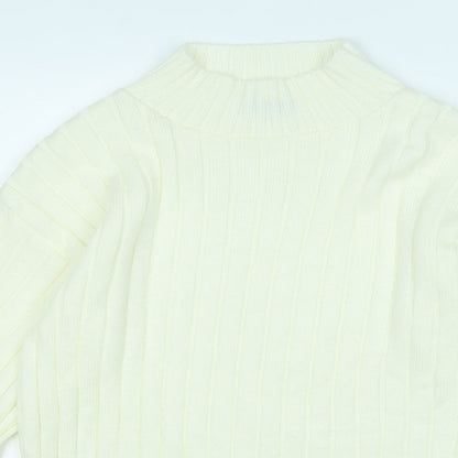Womens UK Size M rebellious Yellow Henley Jumper