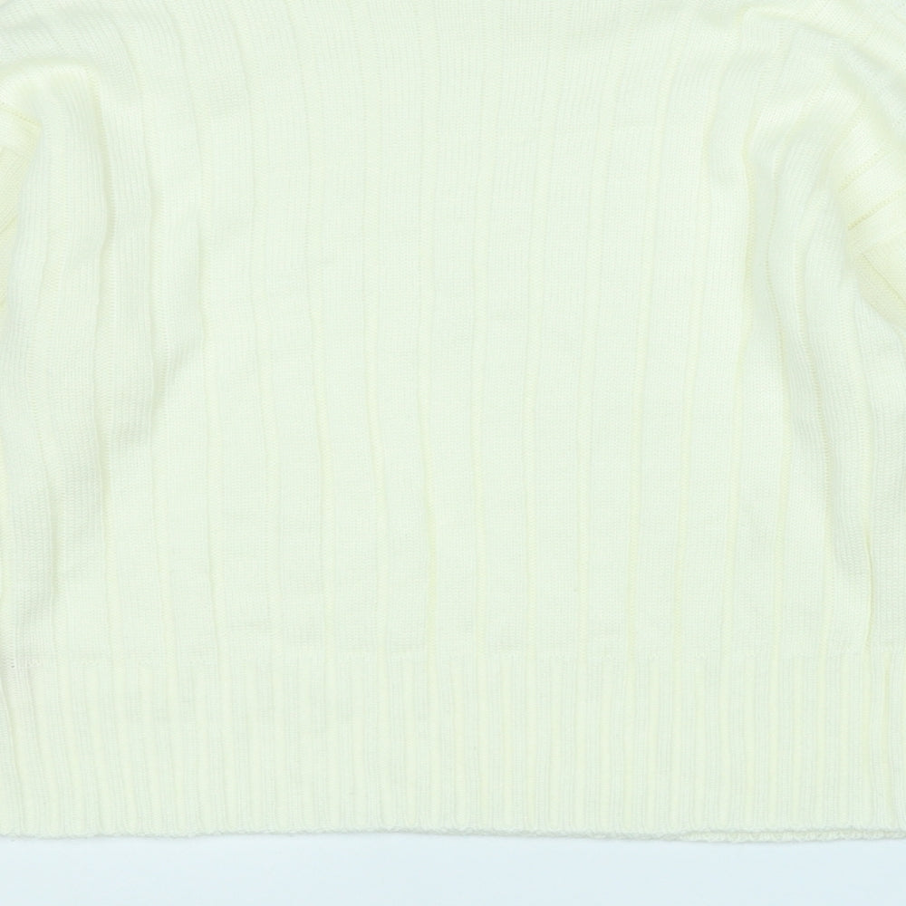 Womens UK Size M rebellious Yellow Henley Jumper