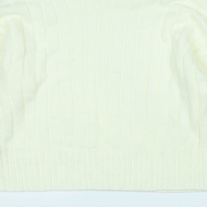 Womens UK Size M rebellious Yellow Henley Jumper