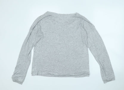 Avenue Womens Grey Round Neck  Viscose Pullover Jumper Size 12