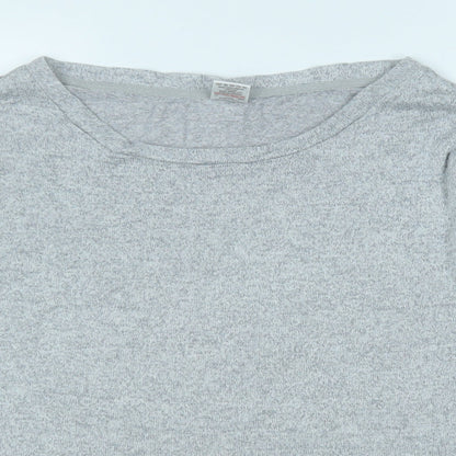 Avenue Womens Grey Round Neck  Viscose Pullover Jumper Size 12