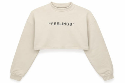 Missy Womens Beige  Polyester Pullover Sweatshirt Size 8   - Feelings