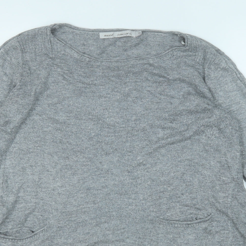 Womens UK Size 12 NEXT Grey Pullover Jumper