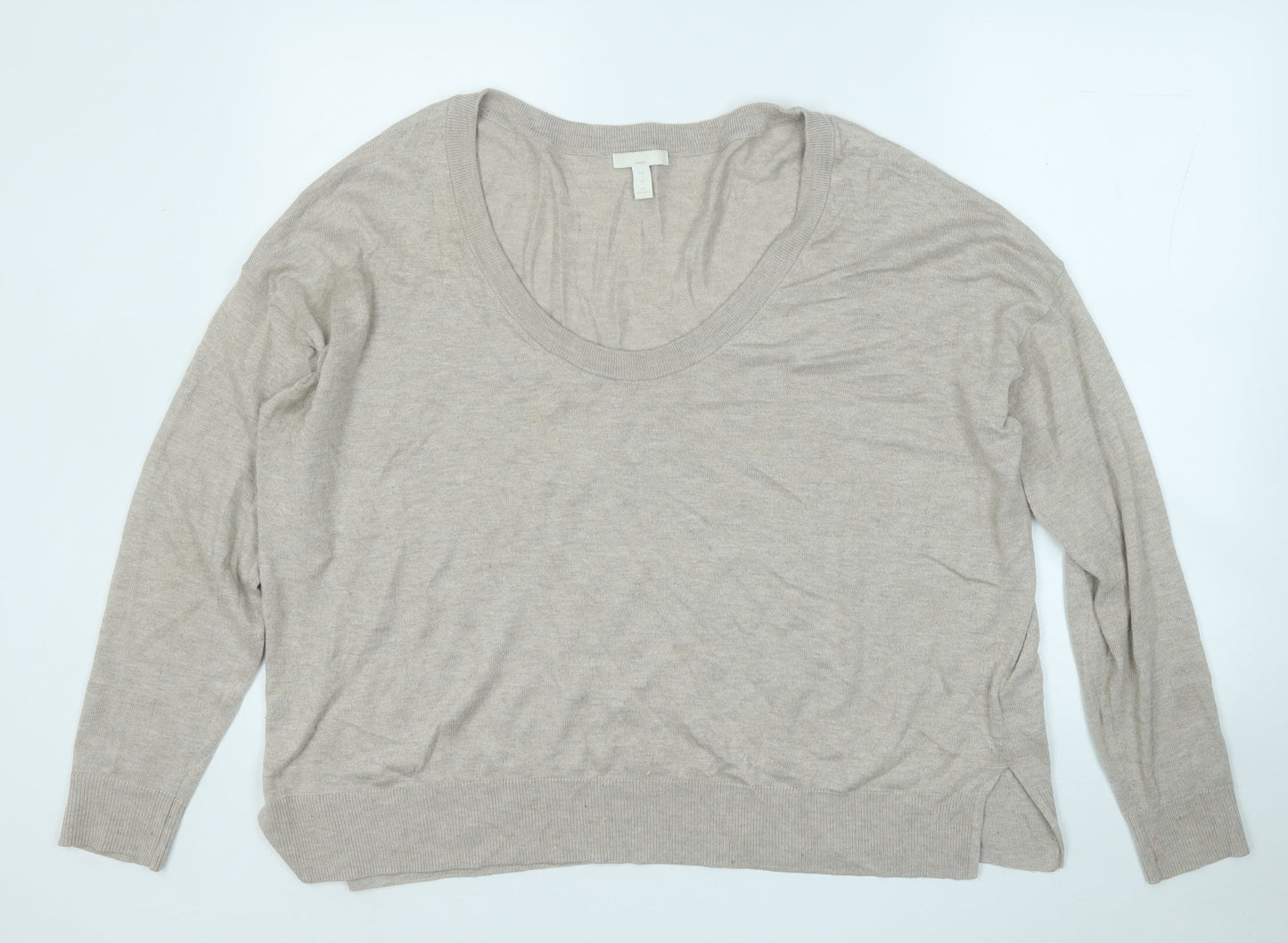 Womens UK Size L H&M Beige Pullover Jumper