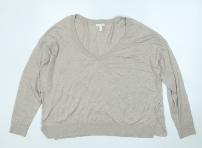 Womens UK Size L H&M Beige Pullover Jumper