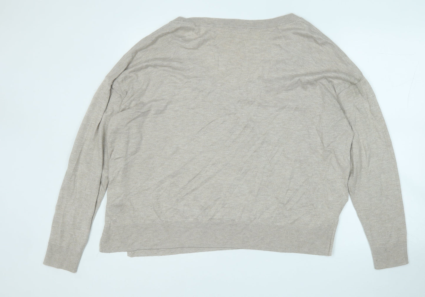 Womens UK Size L H&M Beige Pullover Jumper