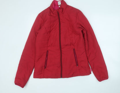 DECATHLON Womens Pink   Puffer Jacket Coat Size S