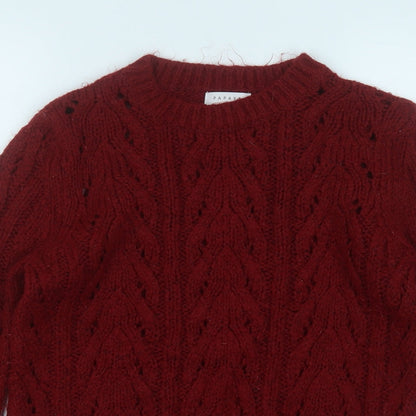 Womens UK Size S Papaya Red Pullover Jumper
